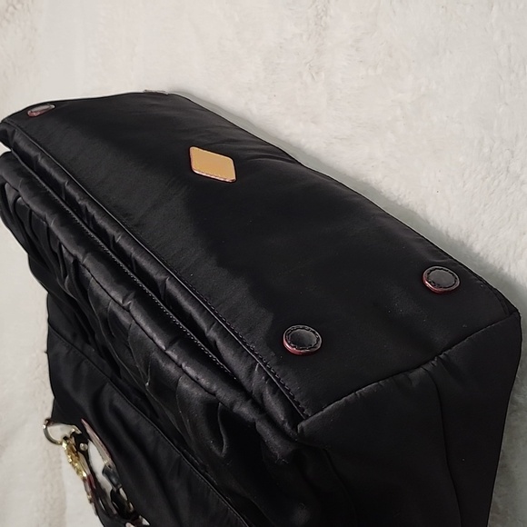 MZ WALLACE Belle Bedford Nylon Tote Handbag Medium Size Purse Zippers Black - Picture 13 of 16